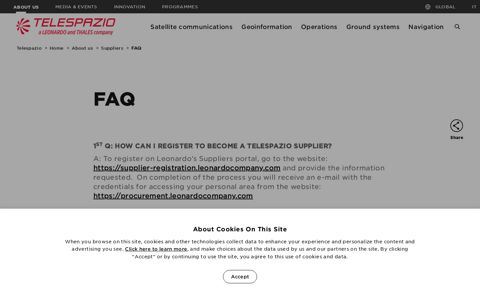 FAQ - Telespazio