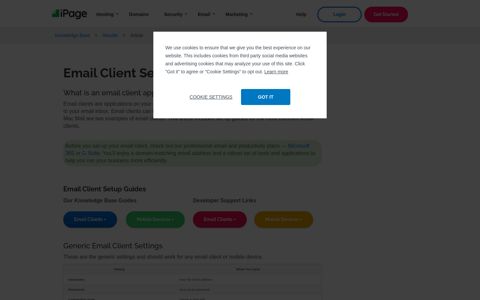 Email Client Setup | iPage