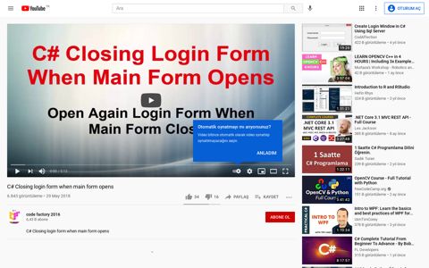 C# Closing login form when main form opens - YouTube