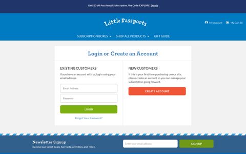 Login or Create an Account - Little Passports