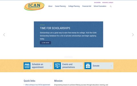 Iowa College Access Network | ICAN | I Can Succeed