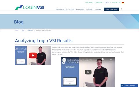 Analyzing Login VSI Results - Login VSI