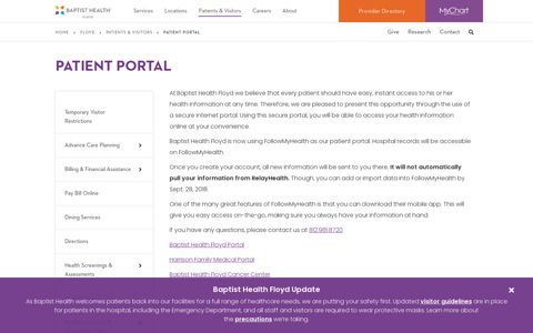 Patient Portal - Baptist Health