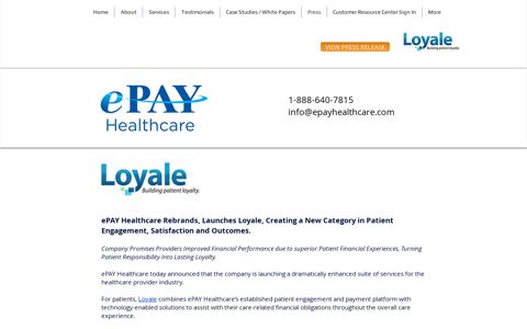 ePAY Healthcare Rebrands, Launches Loyale, Creating a ...