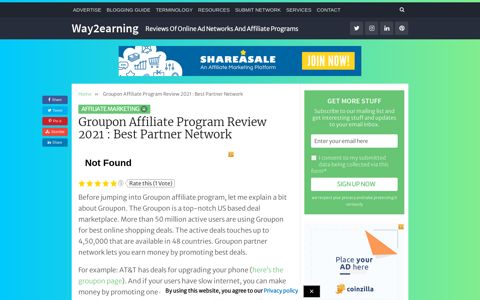 Groupon Affiliate Program Review 2021 : Best Partner Network