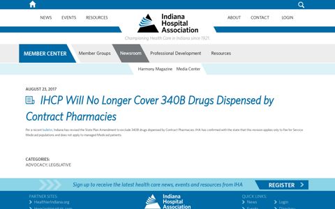 IHCP Will No Longer Cover 340B Drugs Dispensed by ...