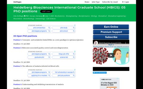 Heidelberg Biosciences International Graduate School ...