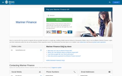 Mariner Finance | Pay Your Bill Online | doxo.com