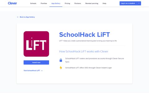 SchoolHack LiFT - Clever application gallery | Clever