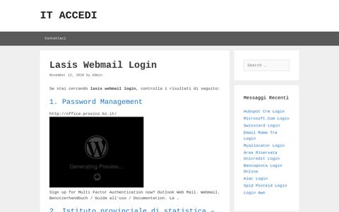 Lasis Webmail Login - ItAccedi