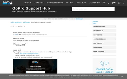 Reset Your GoPro Account Password - GoPro Support Hub