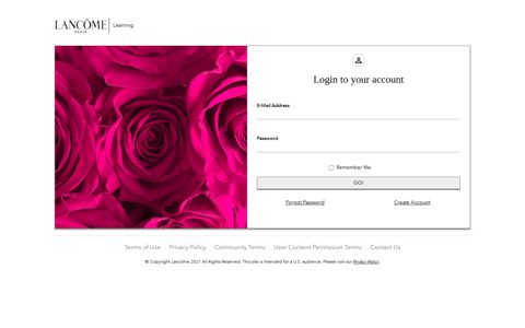 Login to your account - Lancôme Learning