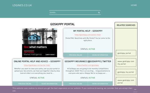 goskippy portal - General Information about Login