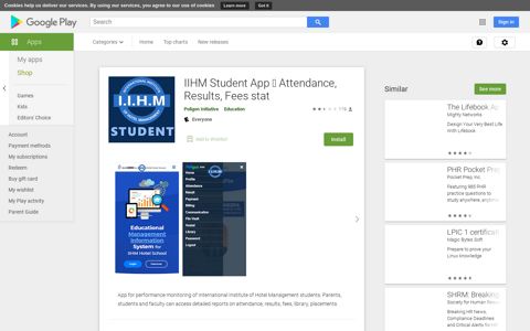 IIHM Student App Attendance, Results, Fees stat - Apps on ...