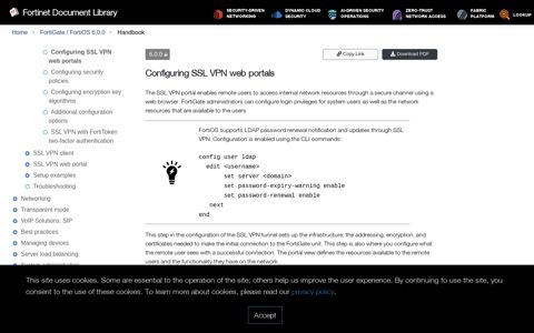 Configuring SSL VPN web portals - Handbook | FortiGate ...