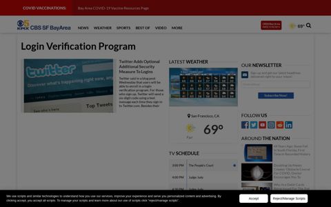 Login Verification Program – CBS San Francisco