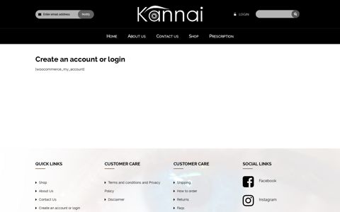 Create an account or login - Kannai Lenses