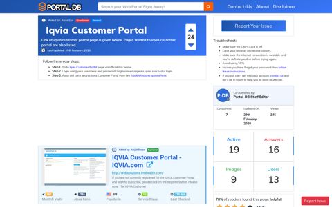 Iqvia Customer Portal