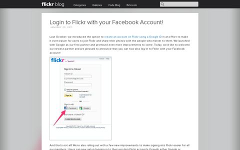 Login to Flickr with your Facebook Account! | Flickr Blog