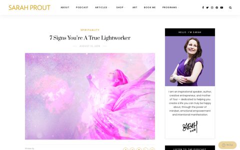 7 Signs You're A True Lightworker - Sarah Prout