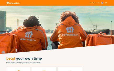 Become a courier at Lieferando.de and choose your own hours