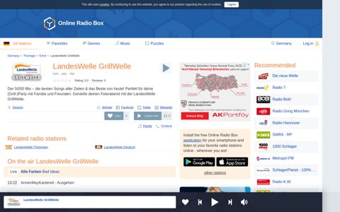 LandesWelle GrillWelle Listen Live - Erfurt, Germany | Online ...