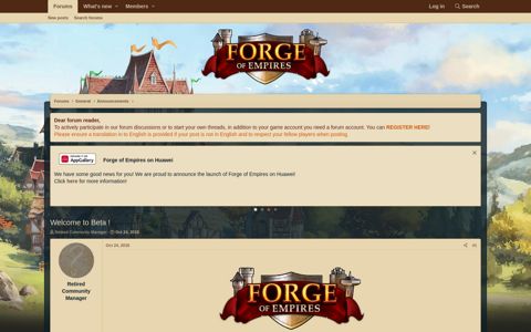 Welcome to Beta ! | Forge of Empires Forum