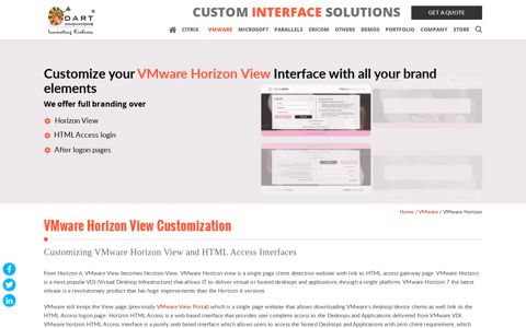 VMware Horizon View and HTML Access customization