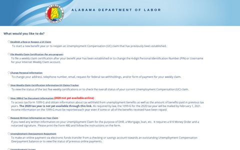 File a claim online - Alabama Department of Labor