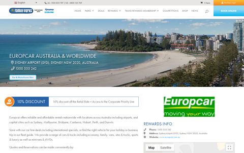 Europcar Australia & Worldwide | Family Parks