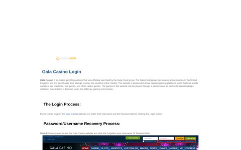 Gala Casino Login | casinologin
