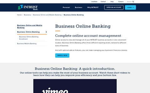 Business Online Banking | INTRUST Bank