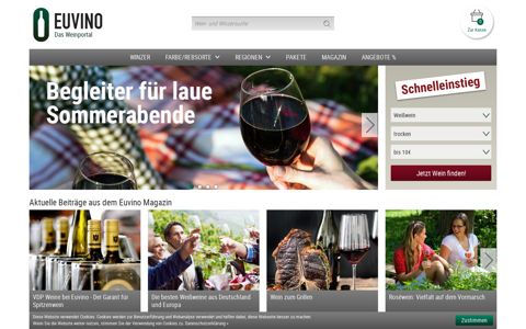Wein online kaufen - Das Euvino Weinportal