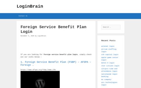 Foreign Service Benefit Plan (Fsbp) - Afspa - Foreign - LoginBrain