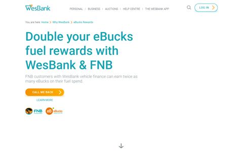 Double your eBucks fuel rewards with WesBank & FNB