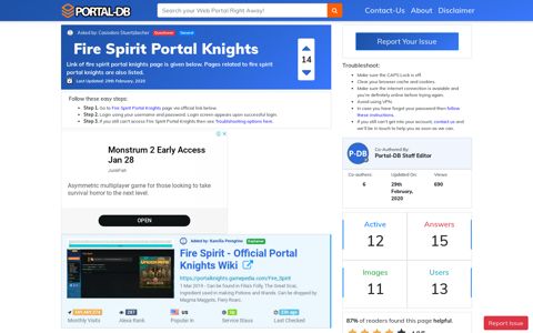 Fire Spirit Portal Knights - Portal-DB.live