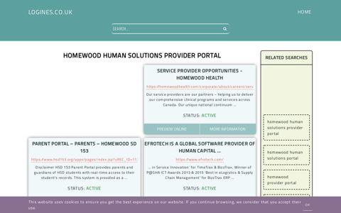 homewood human solutions provider portal - General Information ...