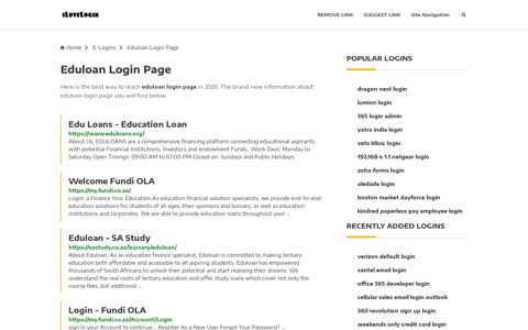 Eduloan Login Page ❤️ One Click Access