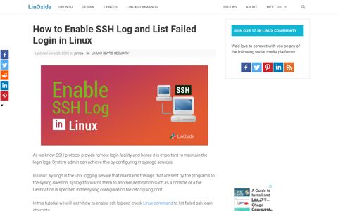 How to Enable SSH Log and List Failed Login in Linux