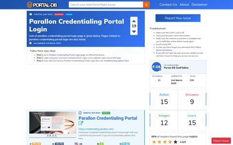 Parallon Credentialing Portal Login