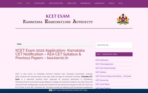 Karnataka CET Exam 2020 | KCET Application form, Exam ...