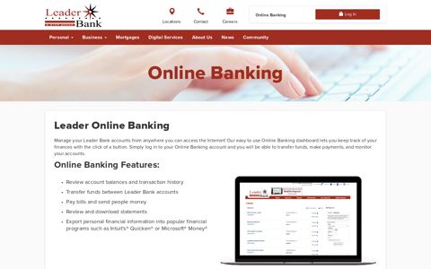 Online Banking - Leader Bank