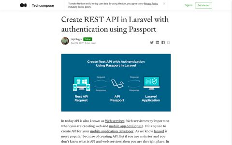 Create REST API in Laravel with authentication using ...