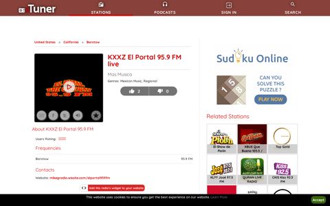 KXXZ El Portal 95.9 FM | Listen Online - myTuner Radio