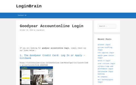 goodyear accountonline login - LoginBrain