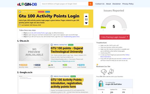 Gtu 100 Activity Points Login - login login login login 0 Views