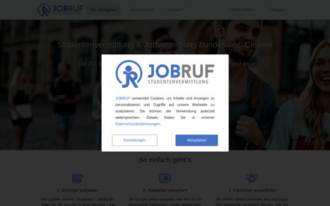 Studentenvermittlung & Jobvermittlung bundesweit | JOBRUF