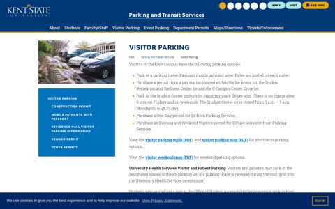 Visitor Parking | Kent State University