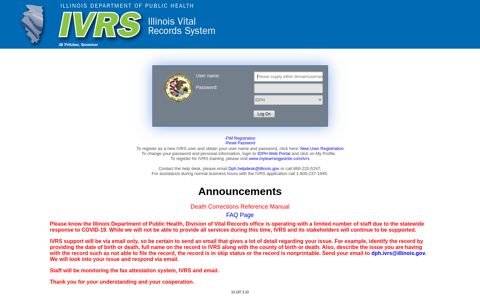 Illinois Vital Records System (IVRS) - Illinois.gov