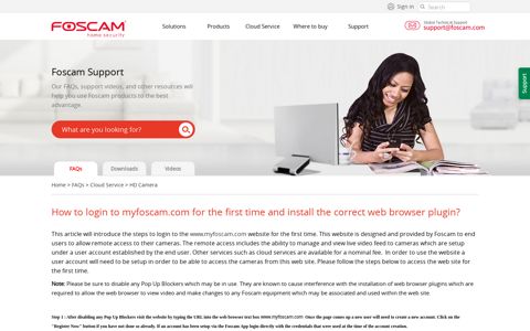 How to login to myfoscam.com for the first time and install the ...